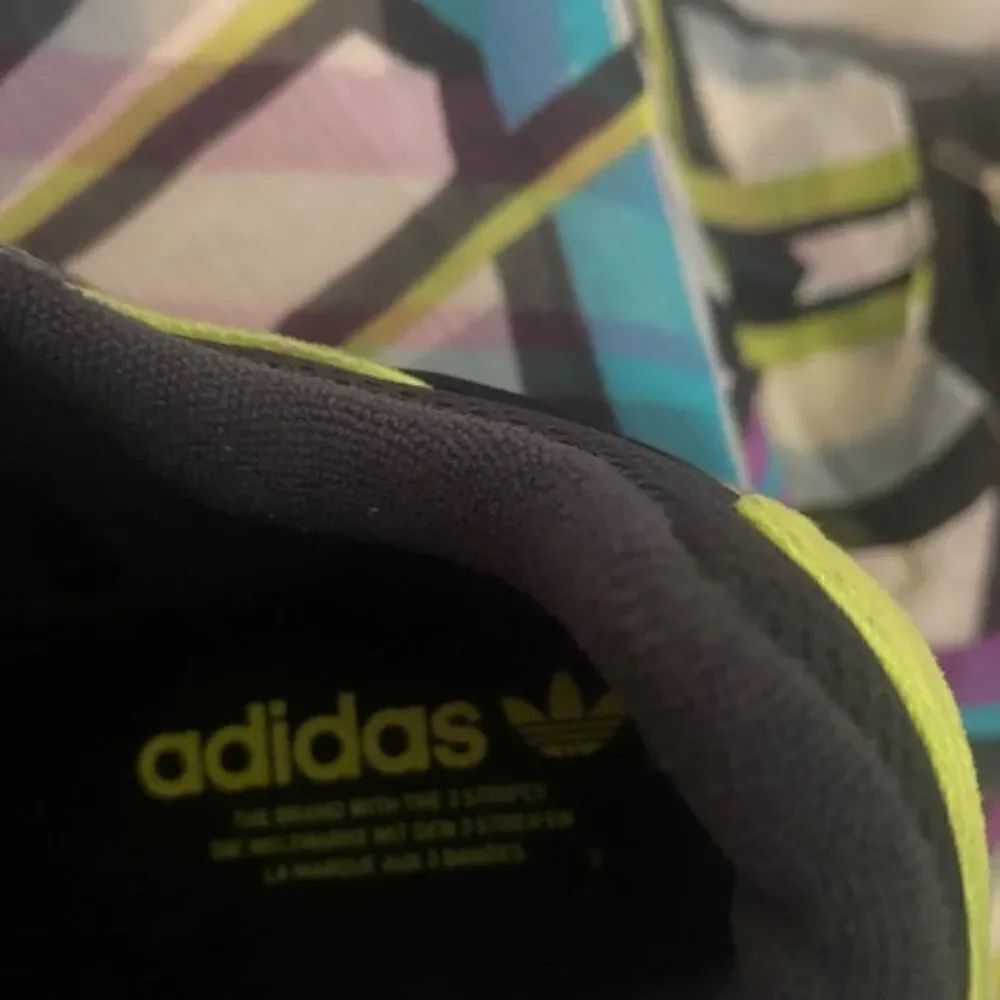 Addidas Yung-96 Grey and Neon, size 7 - Picture 2 of 6